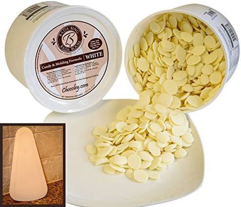 Chocoley Bada Bing Bada Boom Candy & Molding White Gourmet Compound Chocolate - 5 Lbs - 2 x 2.5 Pounds Tubs of White Chocolate Plus FREE BONUS: Bowl Scraper