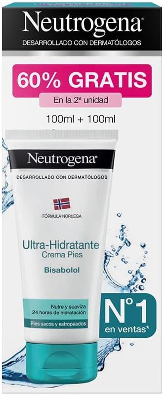 Crème Soin pour Pieds Ultra-Hydratante, Tube 100 ml (Lot de 2)
