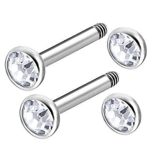 2pcs 16g 1/4 barbell ear cartilage tragus forward helix lobe stud…