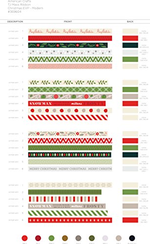 American crafts extreme value pack holiday ribbon moder…