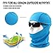 Balaclava Face Mask Adjustable Windproof UV Protection Hood (US, Alpha, One Size, Light Blue)