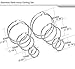 FIBO STEEL 6 Pairs Stainless Steel Hoop Earrings for Men Women Earrings Set 15-60mm Silver-tone