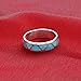 Southwestern Style Turquoise Gemstone Sterling Silver Band Unisex Ring