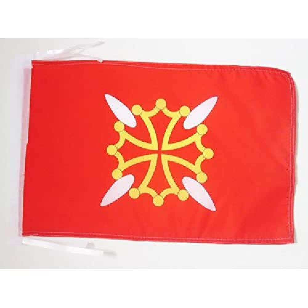 AZ FLAG - French Department of Haute-Garonne Flag - 18'' x 12'' - 100% Polyester France Small Banner with Two Cords - Fade Resistant - Vivid Colors - 18x12 in - 45x30 Cm — image 1