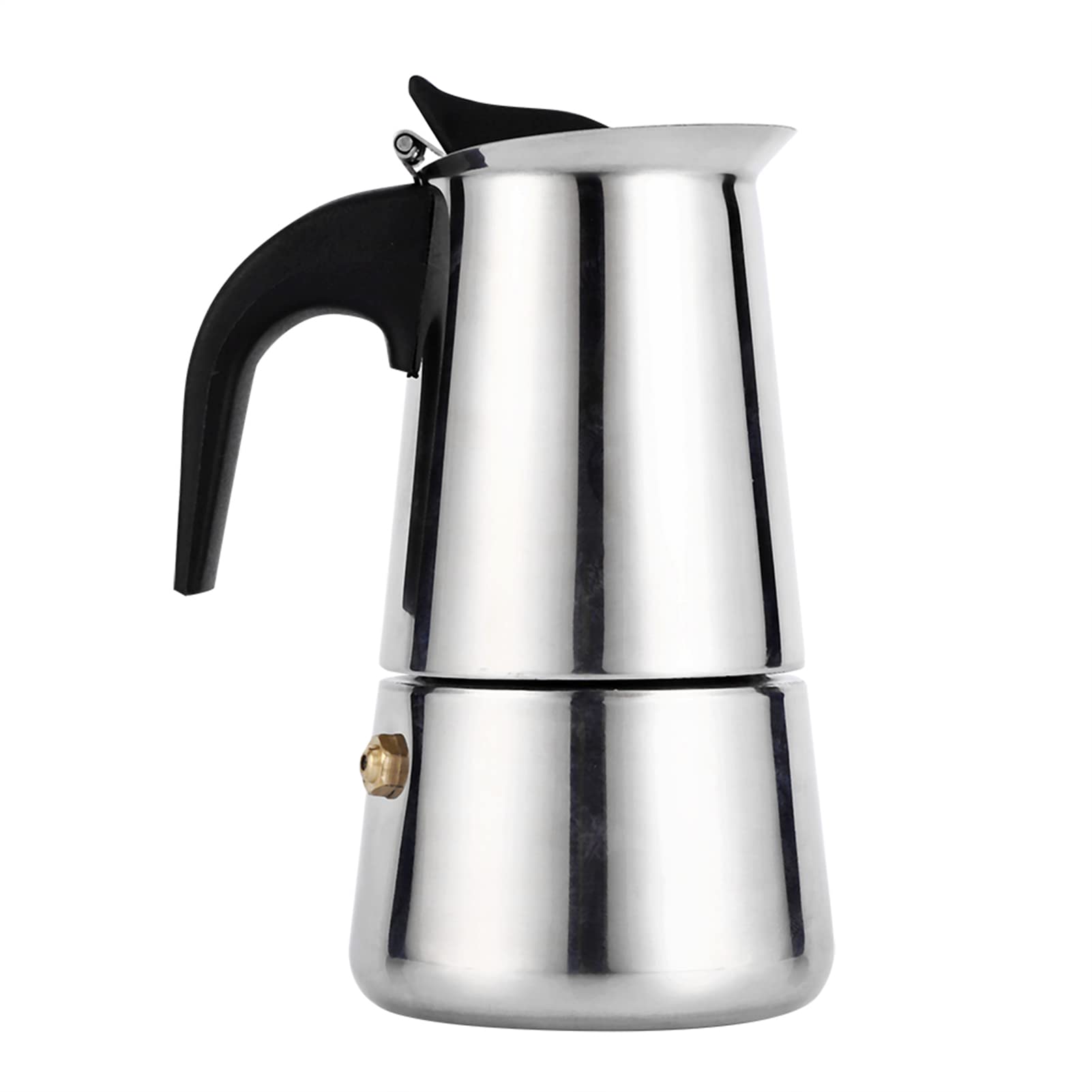 Coffee Maker, 100ml/200ml/300ml/450ml Stainless Steel Espresso Moka Pot with Ergonomic Handle for Home Office(100ml)
