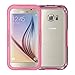 Galaxy S6 Waterproof Case, iThroughTM 20ft Waterproof, Dust Proof, Snow Proof, Shock Proof Case with Silicone Membrane Touched Screen Protector, Protective Carrying Cover Case for Galaxy S6 (Pink)