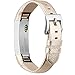 AK Bands Compatible with Fitbit Alta/Alta HR, Adjustable Comfortable Leather Wristbands Compatible with Fitbit Alta HR 2017/Fitbit Alta(Gold)