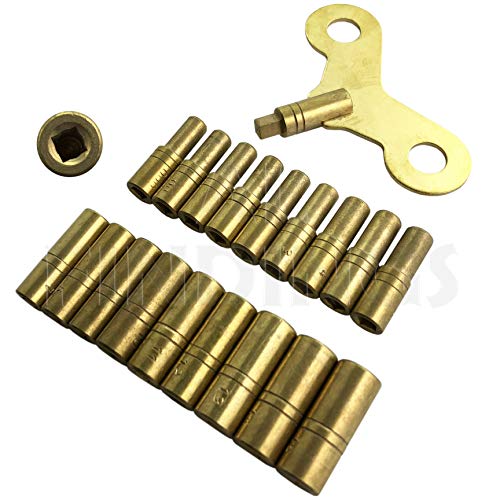 Jewellers Tools Set 18 Clock Winding Brass Keys 1.75mm - 6.0mm OR 000-15 Radiator Key Tool - Thumbnail 2