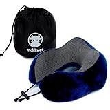 Makimoo Memory Foam Travel Pillow, Neck Pillow with