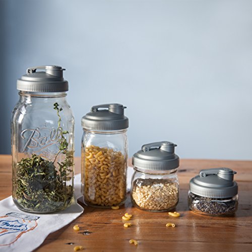 reCAP Mason Jars Pour, Wide Mouth, Canning Jar Lid, Silver - Thumbnail 3