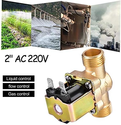 Nikou Solenoid Valve, 1/2" AC 220V Normally Closed Brass Electric Solenoid Magnetic Valve for Water Control - Image 3