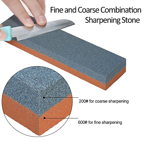 Decdeal Knife Sharpening Stone 200/600 Grit Coarse/Fine Combination