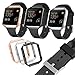 For Fitbit Blaze Slim Bands, GHIJKL TPU Replacement Sport Strap with Frame for Fitbit Blaze Smart Fitness Watch, Large Small (7-Pack with 3 Frame)