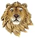 African Lion Head Mount Wall Statue Mini Bust Leo 9.5 in.