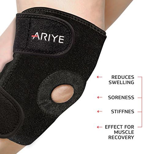 Knee Brace by Ariye,Knee Sleeve for Secure Sport Activity,Meniscus Knee Brace for Prophylactic/ reducing Knee Pain,Knee Brace Support for Running,Basketball,Gym,Compression Sleev after Knee Injuries