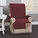 Home Fashion Designs Reversible Recliner Chair Protector. Furniture Protector for Living Room with Secure Straps. Furniture Protectors for Kids, Dogs and Pets. (Recliner, Burgundy/Taupe)