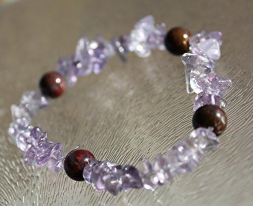Natural Ametrine chips with Petersite Bead healing Bracelet Yoga Meditation Spiritual Zen Reiki
