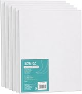 EXERZ 24x30cm Canvas Panels 6pcs 3mm 280GSM 100% Cotton Triple Primed view 1