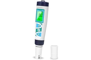ORAPXI Hydrogen Water Tester pH Meter for Drinking Water Multi-Functional pH H2 ORP TDS EC Temp Tester Accuracy Dissolved Hydrogen Tester pH PPM EC Meter for Household Water Hydroponics Pool