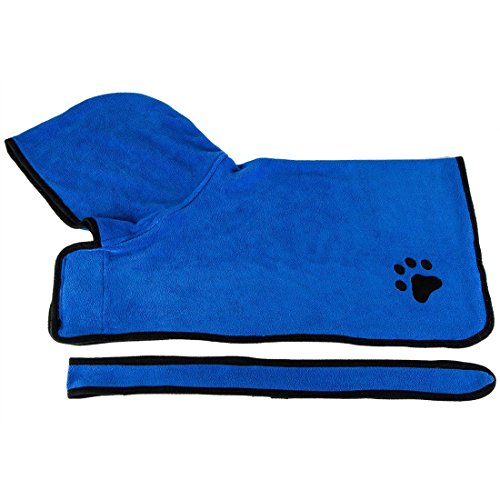 BONAWEN Dog Bathrobe Soft Super Absorbent Luxuriously 100 Microfiber
