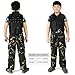PELLOR Outdoor Kids/Children Nylon Tactical Vest Security Guard Waistcoat CS Field Combat Training Protective Vest (Black, Length: 50cm)