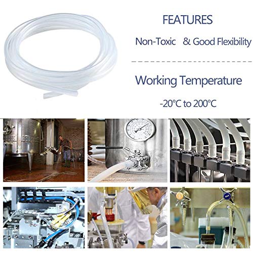 SENSTREE 6mm x 9mm Silicone Tubing, High Temp Food Grade Tube, Flexible Hose Pipe, Length 2.5m (8.2ft) - Image 3