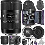 Sigma 18-35mm F1.8 Art DC HSM Lens for CANON DSLR Cameras w/Sigma USB Dock & Advanced Photo and Travel Bundle