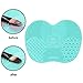 Silicone Makeup Brush Cleaning Mat, Makeup Brush Cleaner,Makeup Brush Cleaner Pad,Cosmetic Brush Cleaning Mat Portable Washing Tool Scrubber with Suction Cup (Mint Green)