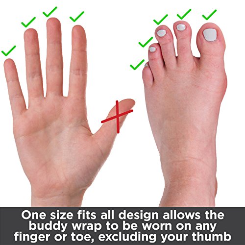 BraceAbility Buddy Tape Finger Splint Wraps NonSlip Loop Straps for