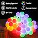 Valentine's Day Globe Ball String Lights, 23ft 50 LED Battery Powered Fairy String Lights Room Hanging Bedroom Decoration Fairy Lights for Indoor Outdoor Gazebo Party Wedding Tree Garden