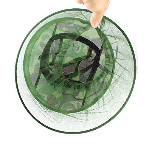 MeanHoo Camouflage Fishing Hat Anti-mosquito Protective Fly Insect Bee Fishing Mask Face Protect Hat Net Beekeeping Face Mask