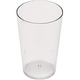GET Unbreakable Stackable Restaurant Plastic Tumbler/Cup (Set of 12) 9.5 Ounce Clear | For Restaurants and Home, Dishwasher Safe, BPA Free
