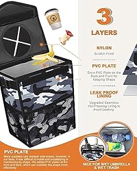 Pritent Car Trash Can with Lid, Cute Leakproof Car