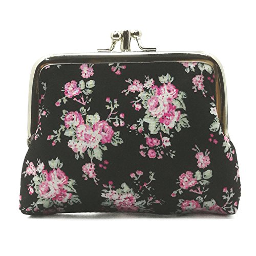 Cute Floral Buckle Coin Purses Vintage Pouch Kiss-lock Change Purse Wallets (27)