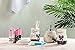5 Pieces Glamour Girl Bathroom Accessory Set Complete, Ivory Girly Bathroom Decor for Bathroom, Powder Room, Kitchen