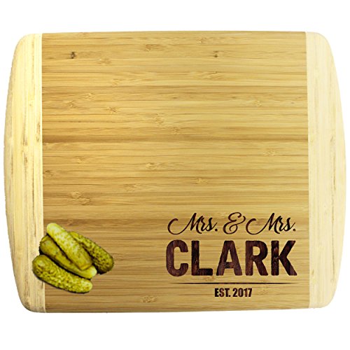 Premium Bamboo Cutting Board - Custom Engraved and Monogrammed for Free - Personalized Gifts for Home - 13.5 x 11.5