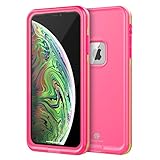 iPhone Xs Max Waterproof Case 2018 6.5 inch, CaseTech LRE Series Shockproof Underwater IP68 Certified, iPhone Xs Max Case with Built-in Screen Protector Full Body Rugged Cover (Pink)