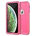 iPhone Xs Max Waterproof Case 2018 6.5 inch, CaseTech LRE Series Shockproof Underwater IP68 Certified, iPhone Xs Max Case with Built-in Screen Protector Full Body Rugged Cover (Pink)