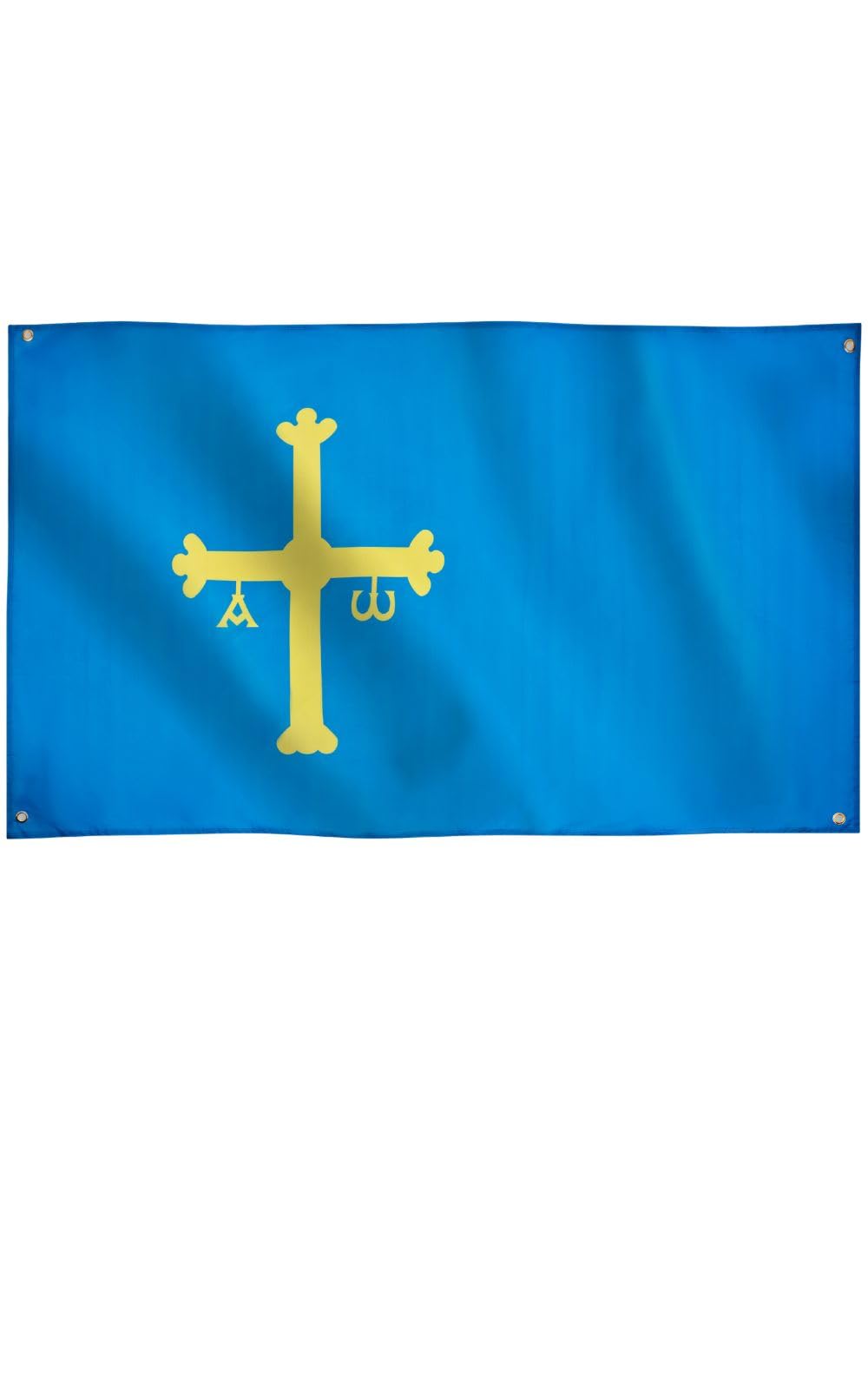 Runesol Asturias Flag, 91x152cm, 3ft x 5ft, 4 Grommets, Eyelet in Every Corner, Asturianos Flag, La Cruz de la Victoria, Spain,Premium Flags, Inside, Outside, Vivid Colours — image 1