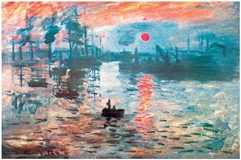 CHengQiSM 1000 Piece Jigsaw Puzzle - Oil Painting Impression Sunrise by Monet Jigsaw Puzzle for Kids Adult Man Women Teens Reduced Pressure Toy Gift - Learning and Education Toys Gift Children's Day