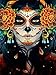 DIY 5D Diamond Painting by Number Kits, Crystal Rhinestone Embroidery Paint with Diamonds, Full Drill Canvas Art Picture for Home Wall Decor, Skull Girl, 11.81x15.74inch