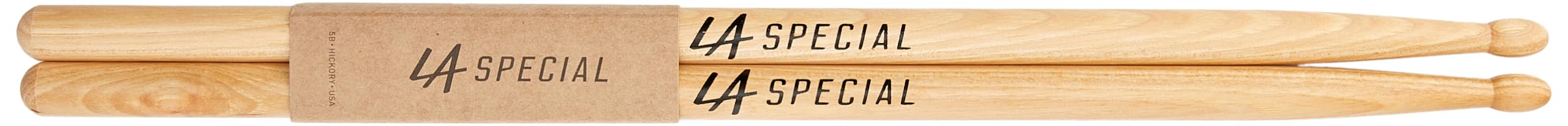 LA Specials Drum Sticks - 5B Drumsticks - Drum Sticks Set for Acoustic Drums or Electronic Drums - Oval Wood Tip - Hickory Drum Sticks - Consistent Weight and Pitch - 3 Pairs