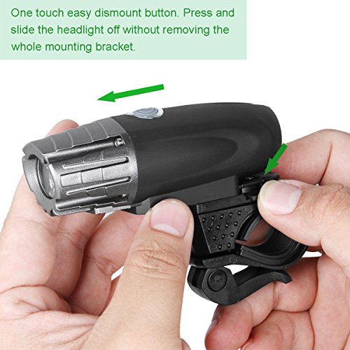 Bike Light - USB Rechargeable Bicycle Light Set - Super Bright LED Headlights and Tail Lights for Mountain Bike and Road Bike Cycling?Safety - Fits for Hybrid, Road, MTB for Night Sports