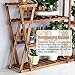 Multipurpose Wooden Plant Flower Stand Rack with Palings Cross Constructure 7 Tiers Garden Planter Shelf Holder Indoorthumb 4