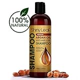 Shiny Leaf Argan Oil Shampoo – Premium Anti Hair Loss Shampoo Treatment With Organic Argan Oil, Thickens, Strengthens All Hair Types, Leaves Hair Smooth, Sulfate and Paraben Free, 16 oz (473 ml)
