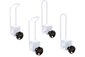 AA PRODUCTS INC. AA-Racks Steel Van Roof Ladder Rack and Truck Ladder Rack Ladder Stopper 2 Pairs - White