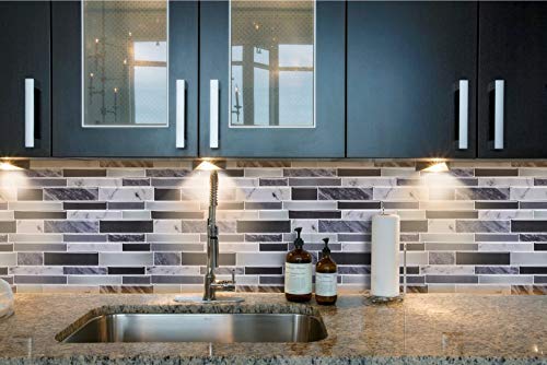Vamos Tile Premium Anti Mold Peel and Stick Tile Backsplash,Stick On Backsplash Wall Tiles for Kitchen & Bathroom-Removable,Self Adhesive-11.25" x 10" (6 Sheets)