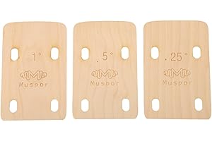 3 Pcs Bass Neck Shims Set, 0.25 0.5 1 Degree Tapered Wood Wedges For Bolt-On Electric Guitar Neck Angle Adjustment And Repair
