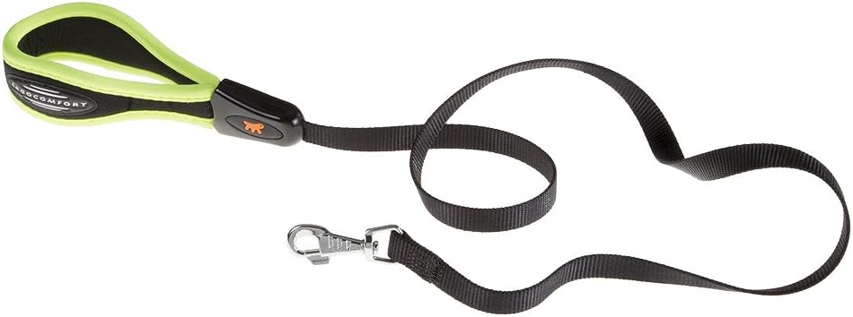 Ferplast ERGOFLUO G Ergonomic Dog Lead, Secure Grip with Soft Padding, Anti-Abrasion, Extra-Resistant Finished Seams