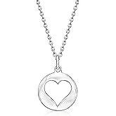 Ross-Simons Zina Sterling Silver Tokenz Heart Pendant Necklace. 16 inches